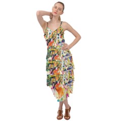 Multicolor Anime Colors Colorful Layered Bottom Dress by Ket1n9