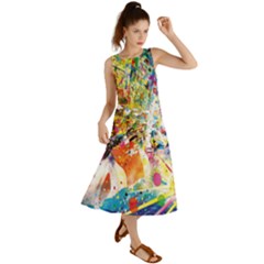 Multicolor Anime Colors Colorful Summer Maxi Dress by Ket1n9