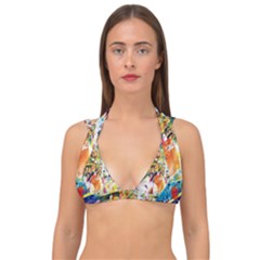 Multicolor Anime Colors Colorful Double Strap Halter Bikini Top by Ket1n9