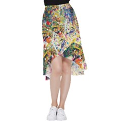 Multicolor Anime Colors Colorful Frill Hi Low Chiffon Skirt by Ket1n9