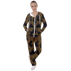 Metallic Snake Skin Pattern Women s Tracksuit by Ket1n9