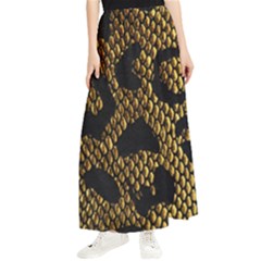 Metallic Snake Skin Pattern Maxi Chiffon Skirt by Ket1n9