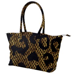 Metallic Snake Skin Pattern Canvas Shoulder Bag by Ket1n9