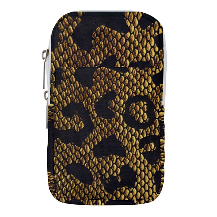 Metallic Snake Skin Pattern Waist Pouch (Large)