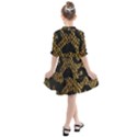 Metallic Snake Skin Pattern Kids  All Frills Chiffon Dress View2