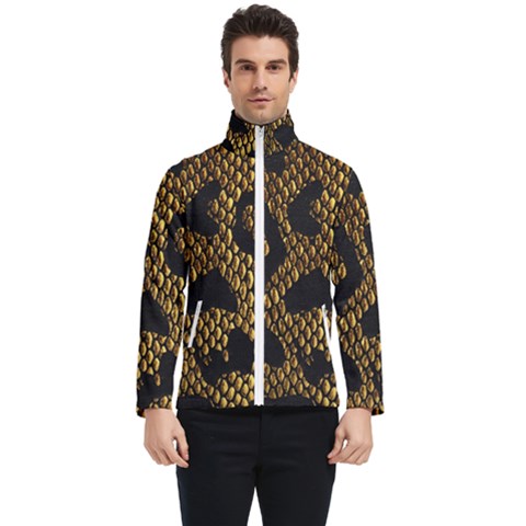 Metallic Snake Skin Pattern Men s Bomber Jacket by Ket1n9