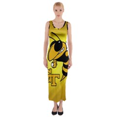 Georgia Institute Of Technology Ga Tech Fitted Maxi Dress by Ket1n9