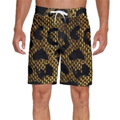 Metallic Snake Skin Pattern Men s Beach Shorts by Ket1n9