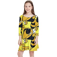 Georgia Institute Of Technology Ga Tech Kids  Quarter Sleeve Skater Dress by Ket1n9