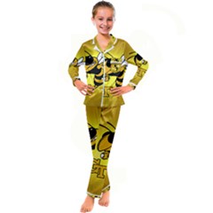 Georgia Institute Of Technology Ga Tech Kids  Satin Long Sleeve Pajamas Set by Ket1n9