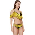 Georgia Institute Of Technology Ga Tech Ruffle Edge Tie Up Bikini Set	 View3