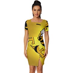 Georgia Institute Of Technology Ga Tech Fitted Knot Split End Bodycon Dress by Ket1n9