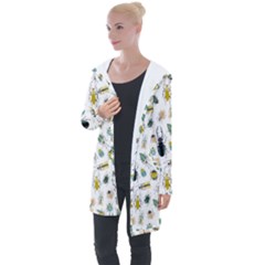 Insect Animal Pattern Longline Hooded Cardigan by Ket1n9