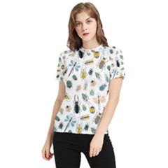 Insect Animal Pattern Women s Short Sleeve Rash Guard by Ket1n9