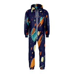 Space Galaxy Planet Universe Stars Night Fantasy Hooded Jumpsuit (kids) by Ket1n9