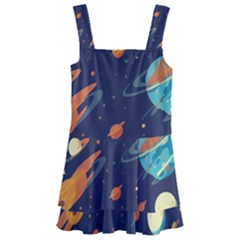 Space Galaxy Planet Universe Stars Night Fantasy Kids  Layered Skirt Swimsuit by Ket1n9