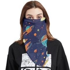 Space Galaxy Planet Universe Stars Night Fantasy Face Covering Bandana (triangle) by Ket1n9