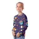 Space Galaxy Planet Universe Stars Night Fantasy Kids  Long Sleeve T-Shirt with Frill  View2