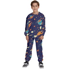 Space Galaxy Planet Universe Stars Night Fantasy Kids  Sweatshirt Set by Ket1n9