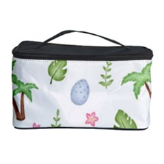 Cute Palm Volcano Seamless Pattern Cosmetic Storage Case by Ket1n9