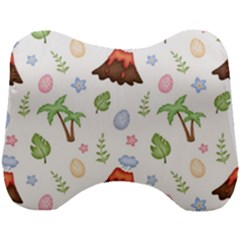 Cute Palm Volcano Seamless Pattern Head Support Cushion