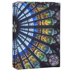 Stained Glass Rose Window In France s Strasbourg Cathedral Playing Cards Single Design (rectangle) With Custom Box by Ket1n9