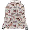 Pattern With Butterflies Moths Rounded Multi Pocket Backpack View3