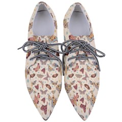 Pattern With Butterflies Moths Pointed Oxford Shoes by Ket1n9