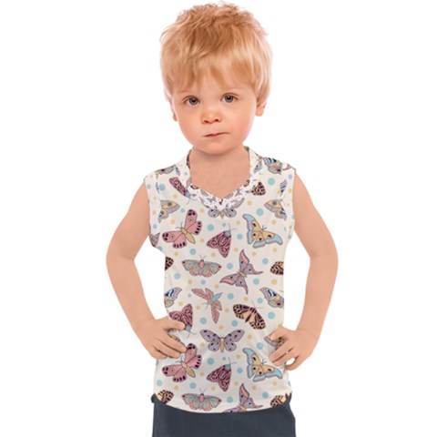 Pattern With Butterflies Moths Kids  Sport Tank Top by Ket1n9