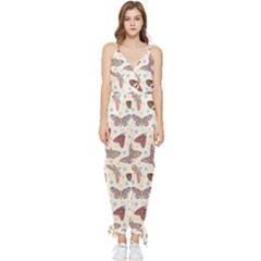 Another Monster Pattern Sleeveless Tie Ankle Chiffon Jumpsuit by Ket1n9