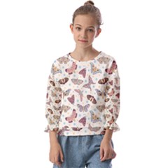 Another Monster Pattern Kids  Cuff Sleeve Top