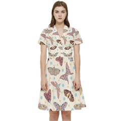 Another Monster Pattern Short Sleeve Waist Detail Dress by Ket1n9