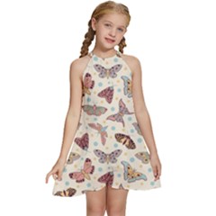 Another Monster Pattern Kids  Halter Collar Waist Tie Chiffon Dress by Ket1n9