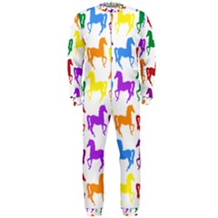 Colorful Horse Background Wallpaper Onepiece Jumpsuit (men) by Hannah976