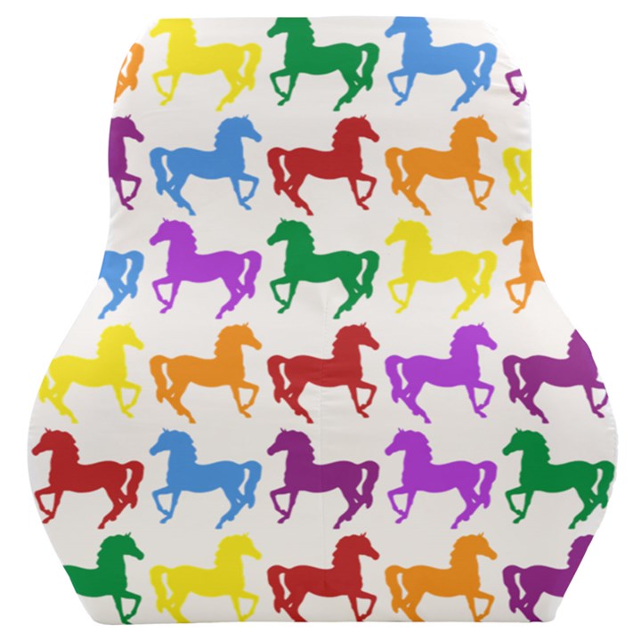 Colorful Horse Background Wallpaper Car Seat Back Cushion 