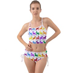 Colorful Horse Background Wallpaper Mini Tank Bikini Set by Hannah976