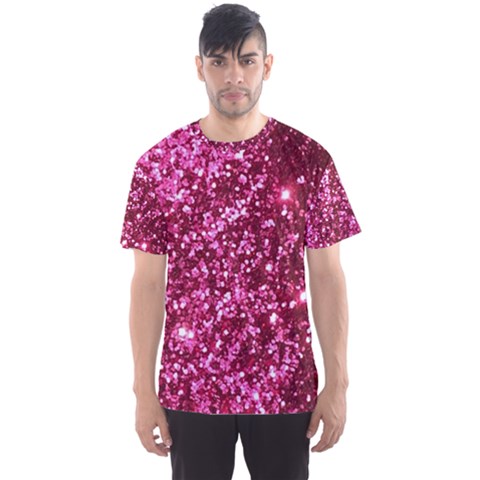 Pink Glitter Men s Sport Mesh T-shirt by Hannah976