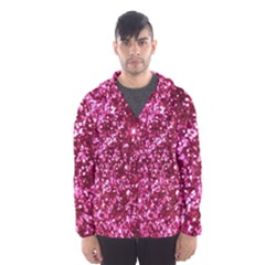 Pink Glitter Men s Hooded Windbreaker by Hannah976