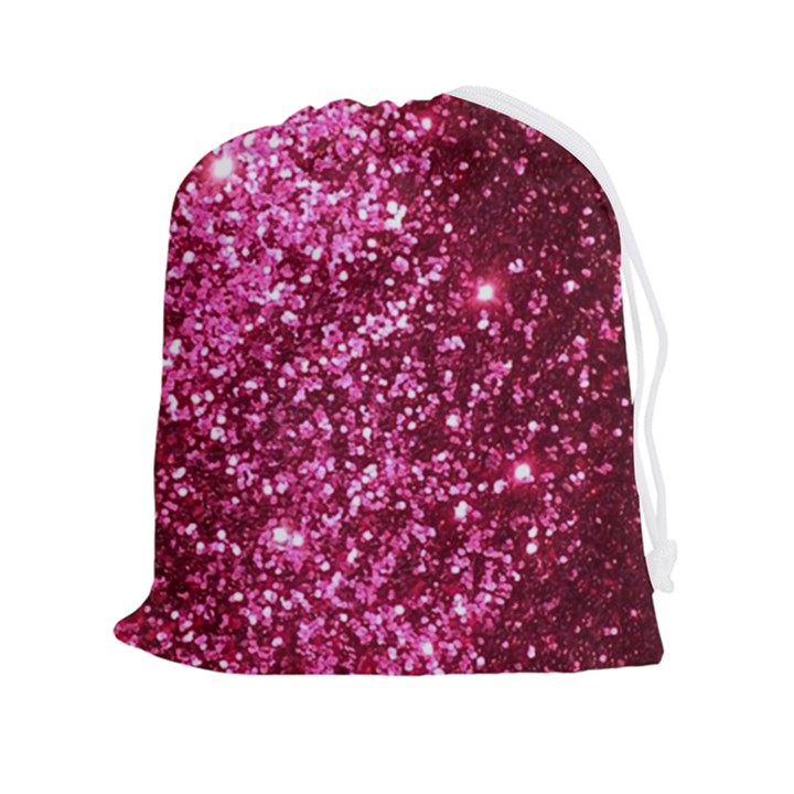 Pink Glitter Drawstring Pouch (2XL)