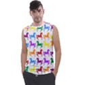 Colorful Horse Background Wallpaper Men s Regular Tank Top View1