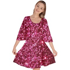 Pink Glitter Velour Kimono Dress by Hannah976