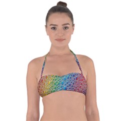 Bubbles Rainbow Colourful Colors Tie Back Bikini Top by Hannah976