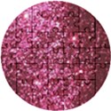 Pink Glitter Wooden Puzzle Round View1