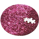 Pink Glitter Wooden Puzzle Round View2