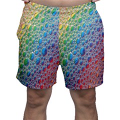 Bubbles Rainbow Colourful Colors Men s Shorts by Hannah976