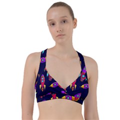 Space Patterns Sweetheart Sports Bra by Hannah976