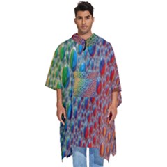 Bubbles Rainbow Colourful Colors Men s Hooded Rain Ponchos by Hannah976