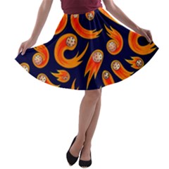 Space Patterns Pattern A-line Skater Skirt by Hannah976