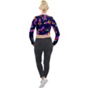 Space Patterns Long Sleeve Cropped Velvet Jacket View2