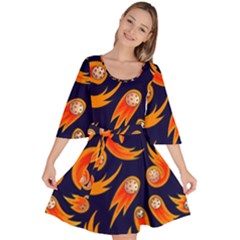 Space Patterns Pattern Velour Kimono Dress by Hannah976